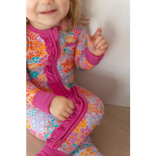 Ruffle Zip Romper - Maxi Bloom Floral
