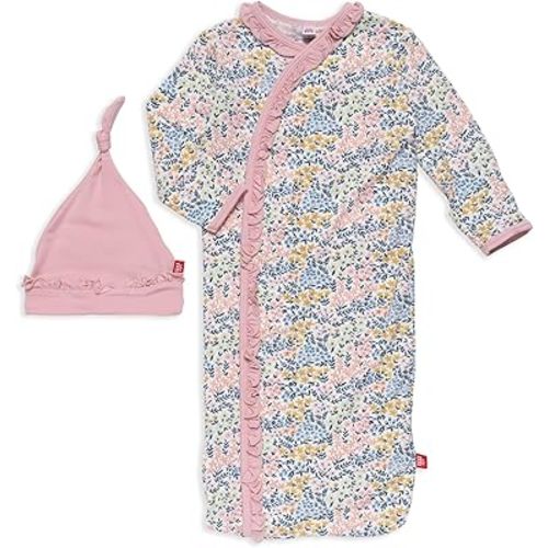 Magnetic Me Modal Newborn Sleeper Gown & Hat Set | Silky Soft Modal Fabric Sleep Sack
