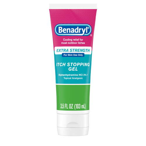 BENADRYL ITCH RELIEF GEL, EXTRA STRENGTH, SOOTHING RELIEF, SCRAPES, INSECT BITES, 3.5 FL OZ