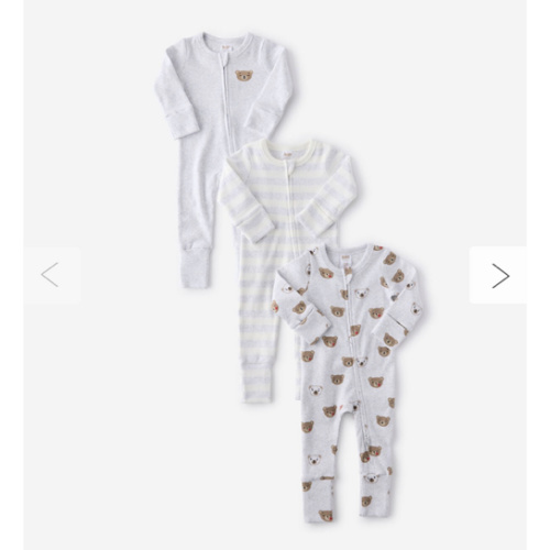 The 3Pk Remi Long Sleeve Zip Romper