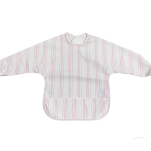 Signature Catch All Bib - Light Pink Stripe