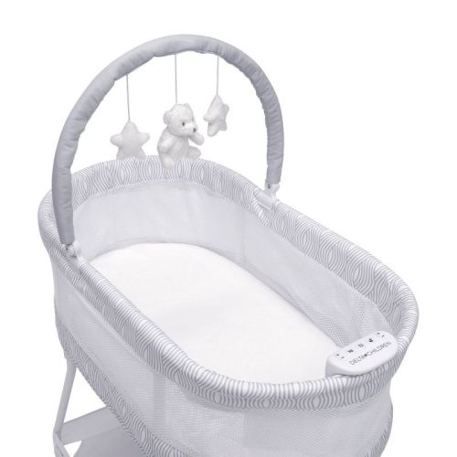 Delta Children Curve Bassinet - White and Gray