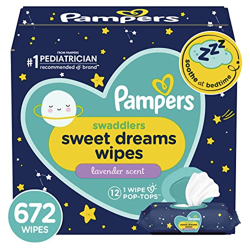 Pampers Swaddlers Sweet Dreams Sensitive Baby Wipes 12-Pack, 672 Total Wipes