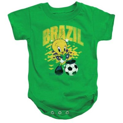Baby Looney Tunes Tweetie Pie Brazil Infant Bodysuit, Kelly Green, 12 Months