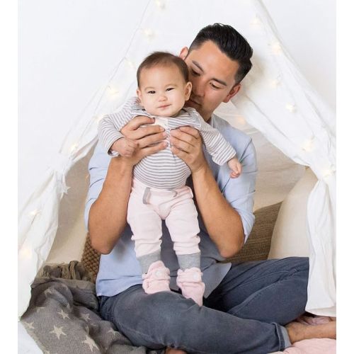 Burt's Bees Baby Unisex Booties Organic Cotton Newborn Essentials Shoes for Infants