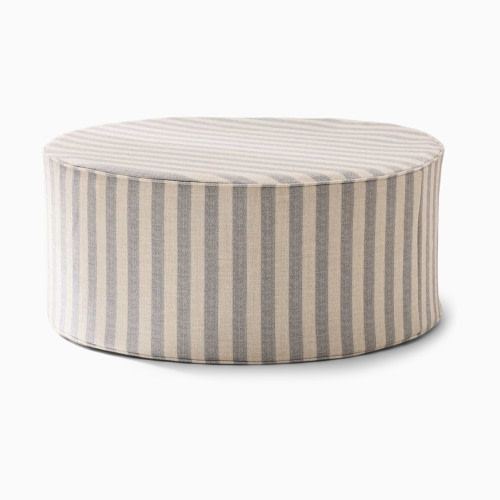 House of Noa Ottoman - Bennett Ivory & Sky, Large