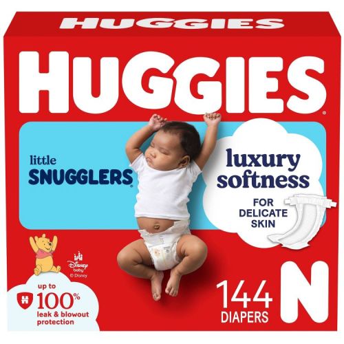 Huggies Little Snugglers Diapers - Newborn - 144ct: Cotton, No Fragrance Added, Wetness Indicator