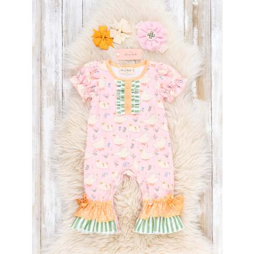 Quack & Bloom Ruffle Romper