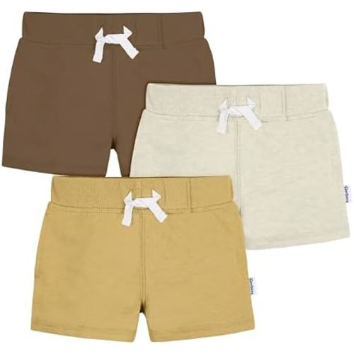 Gerber Baby Boys' Baby & Toddler Boys 3-Pack Pull-on Knit Shorts