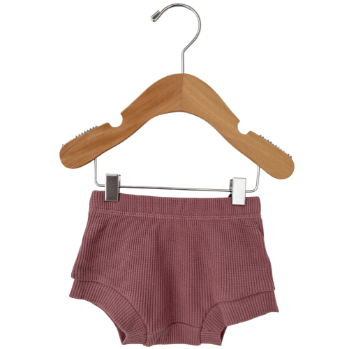 Organic Cotton Waffle Shorts, Winterberry