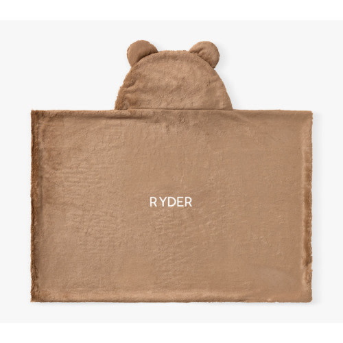 Teddy Bear Faux Fur Baby Hooded Towel