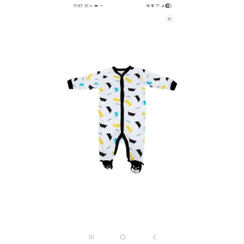 Kids Batman Symbols and Logo Sleep and Play Bodysuit - 6-9 Months