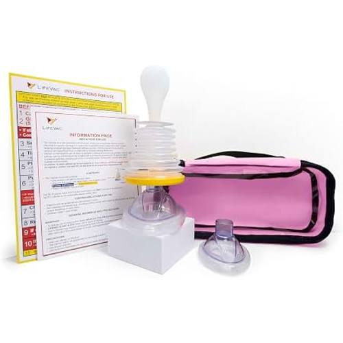 Amazon.com: LifeVac Pink Travel Kit - Portable Suction Rescue Device, First Aid Kit for Kids and Adults, Portable Airway Suction Device for Children and Adults