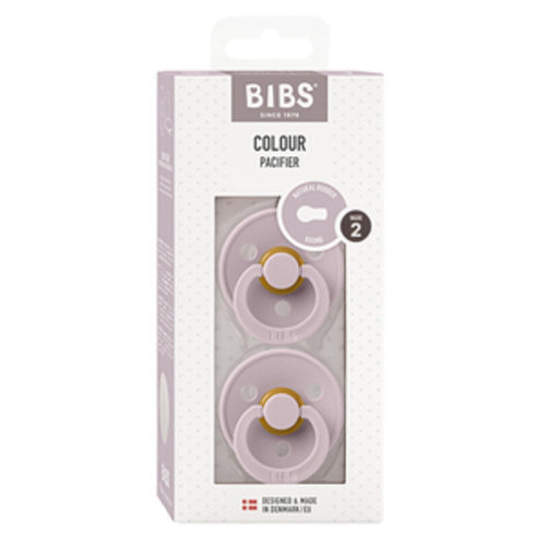 Bibs Colour Pacifier Dusky Lilac Size 2 2 Pack