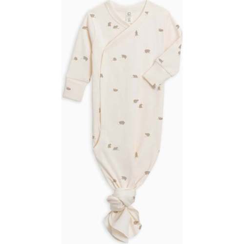 Indy Kimono Gown, Bear / Truffle + Thyme - Colored Organics | Maisonette