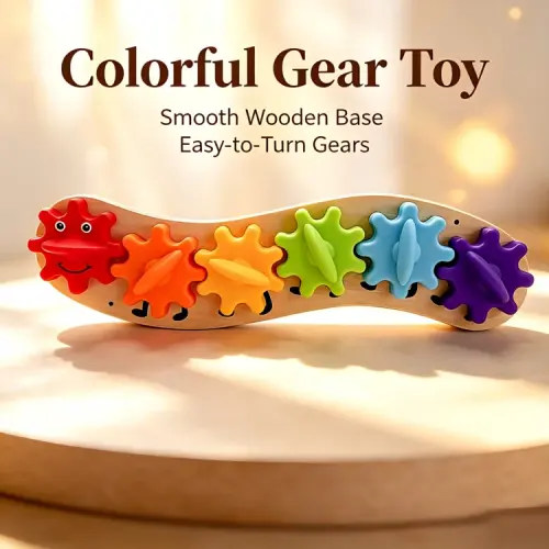 Gear Caterpillar Wooden Toy