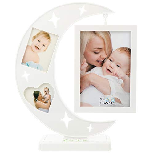 rosenice Moon Star Photo Holder Siamese Picture Frame Table Photo Frame for Room Home Decoration