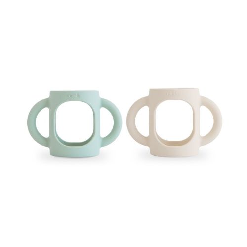 Silicone Bottle Handles Cambridge Blue/Shifting Sand One Size