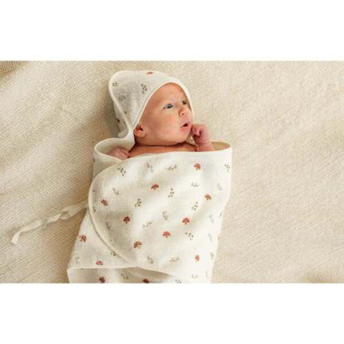 Printed Wrap Terry Towel Mauve/Cream - Bebe Bella | Maisonette