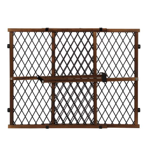 Evenflo Position & Lock Adjustable Wood Baby Gate, (Farmhouse Collection), Fits Openings 26 - 42 in. Wide