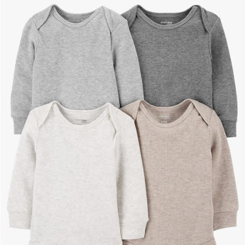 Simple Joys by Carter's Baby 4-Pack Long-Sleeve Thermal Bodysuit