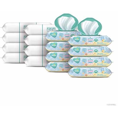 Pampers Complete Clean Scented Baby Wipes, 16 Pop-Top and Refill Combo Packs, 1152 Count