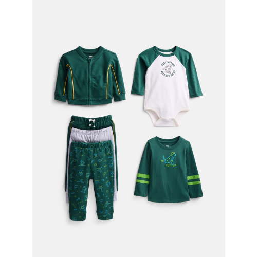 Wonder Nation Baby Boys Outfit Set, 6 Piece, Sizes 0–24M