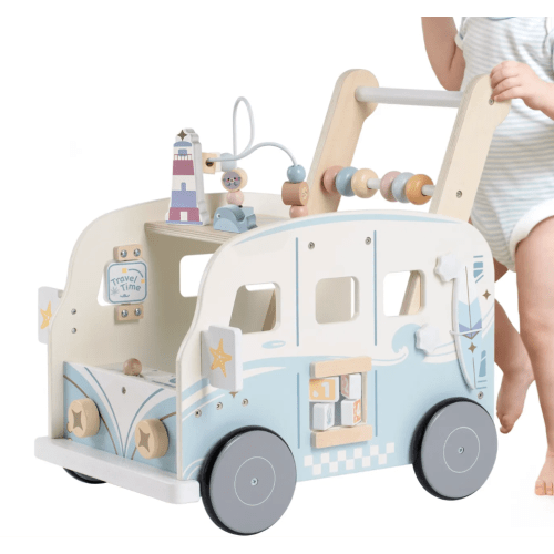 ROBUD Wooden Baby Push Walker - Vacaction Bus