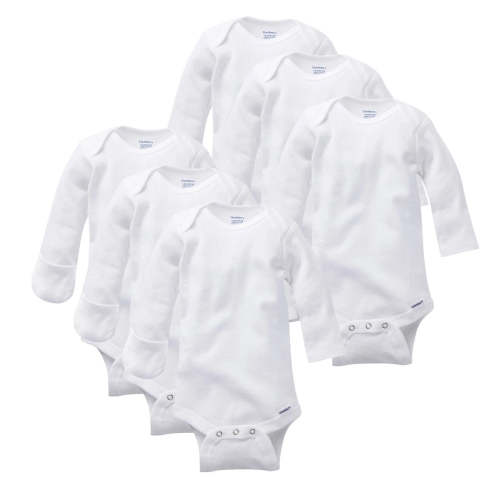White Long Sleeve Onesies 6 Pk – Preemie Store