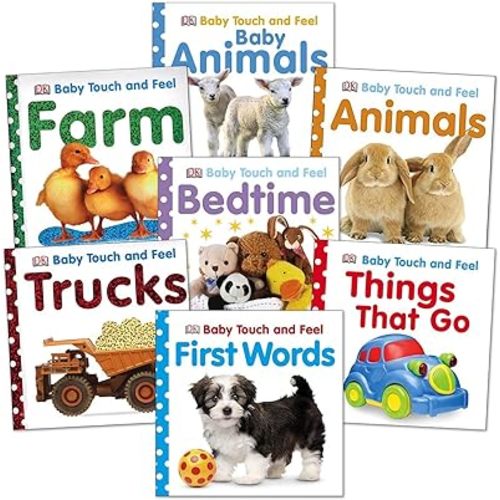 Kaplan Early Learning Baby Touch and Feel Board Books - Set of 7
