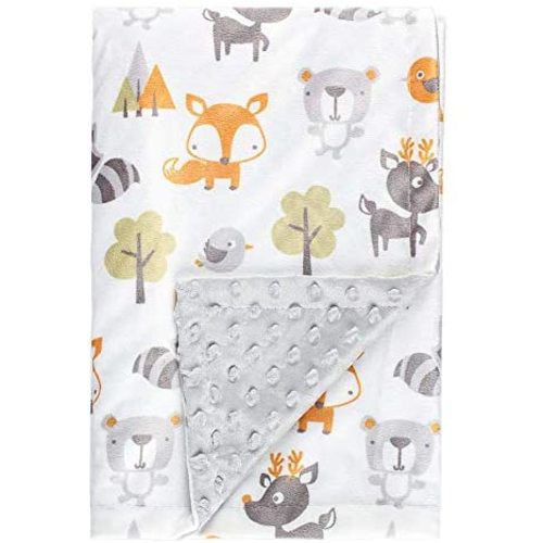 Fox Baby Blanket Boys Soft Minky Baby Blanket Fleece Baby Girl Security Fox Blanket Plush Dot Toddler Baby Newborn Blanket Woodland for Nursery Stroller Crib Receiving Blanket Infant Unisex (Bear fox)