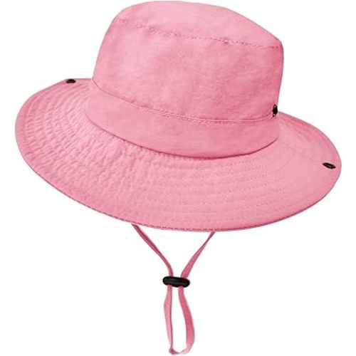 Outdoor Kids Sun Hat UPF 50+ Quick Dry Foldable Bucket Hat Lightweight Adjustable Fishing Safari Hat for Girls and Boys