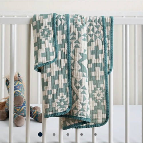BLUE RIDGE ORGANIC COTTON BABY BLANKET
