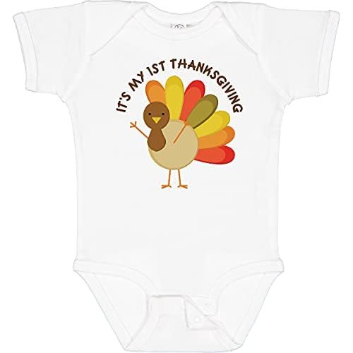 inktastic It's My 1st Thanksgiving Baby Bodysuit