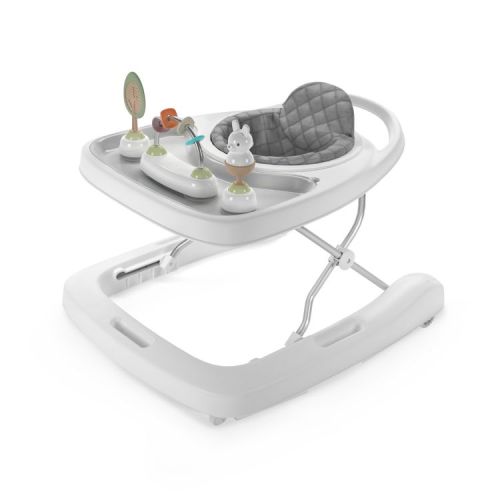 Ingenuity Step & Sprout 3-in-1 Baby Activity Walker - First Forest: Adjustable Height, Break Pads, Snack Tray