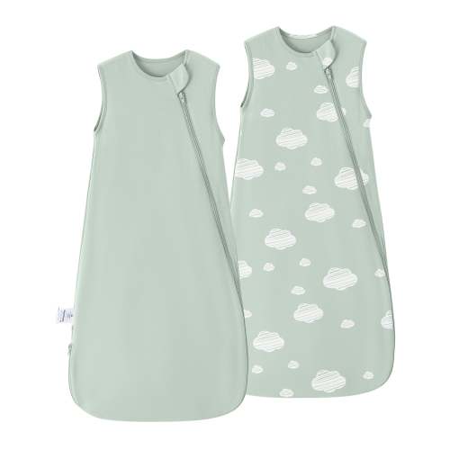 Sleeveless Sleep Sack 0.5 TOG - Organic Cotton Bundle - Green