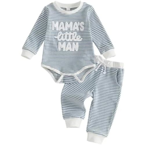 Infant Baby Boy Fall Clothes Letter Embroidery Outfit Pants Set