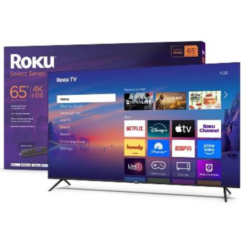 Roku 65" Select Series 4K HDR Smart Roku TV with Roku TV Remote: LED, Wi-Fi, HDMI