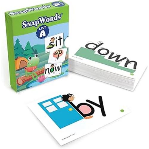 SnapWords® List A Teaching Sight Word Cards – Multisensory Flash Cards for Classroom Reading Instruction | ESL, ELL, Kinesthetic Learning