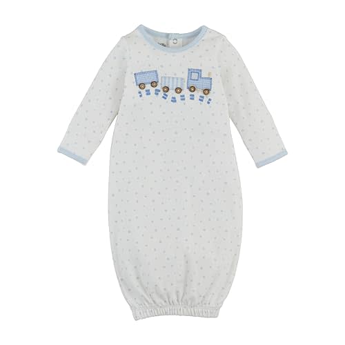 Mud Pie Children's Train Applique Gown; 0-3M