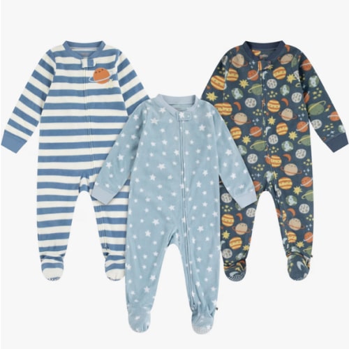 HUGGIES Baby 3-pack Footed Fleece Coverall Pajamas