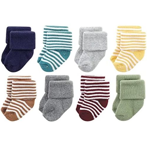 Hudson Baby Baby 8-pack Cotton Rich Newborn and Terry Socks