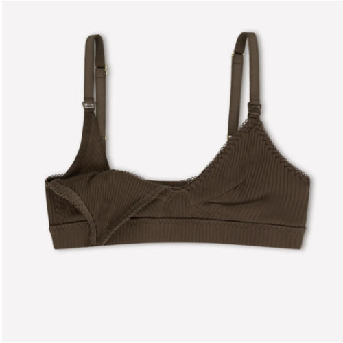 Organic Cotton Paloma Maternity Bra - Chocolate Brown