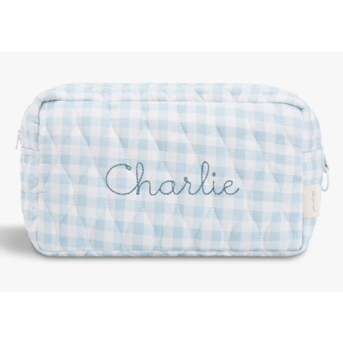 Toiletry Pouch - Blue Gingham | Gooselings