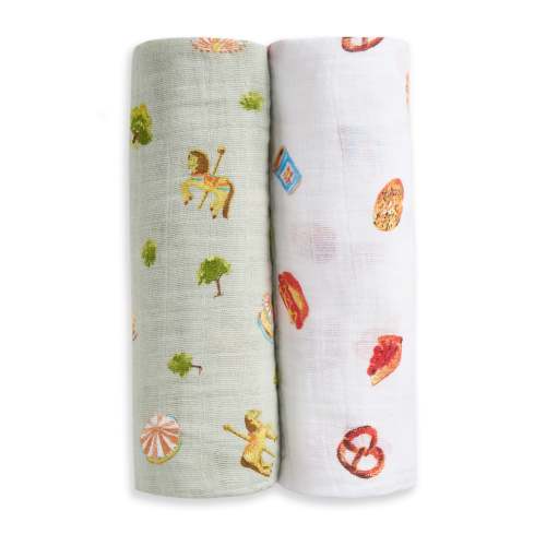 aden + anais Organic Cotton Muslin Swaddles 2 Pack in Heritage Floral