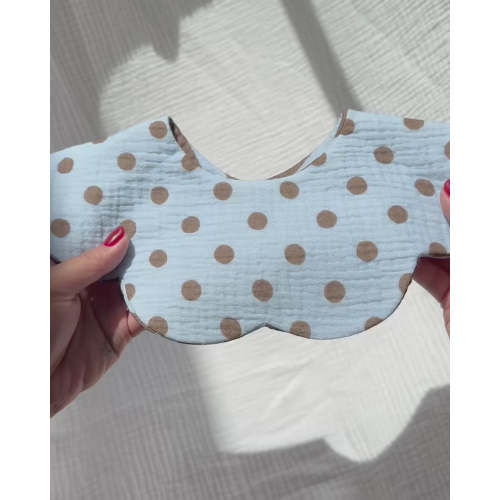 Organic Muslin 7-Layer Dribble Bib - Blueberry Mocha