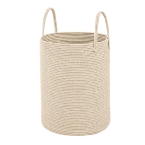 Home Collection Large Woven Laundry Basket Hamper 60L Beige