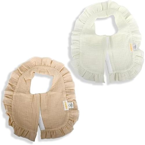 usakinon® 100% Organic Cotton Baby Bibs – CPC Certified Safe, Front-Closure, Soft Muslin, Absorbent & Newborn Essentials