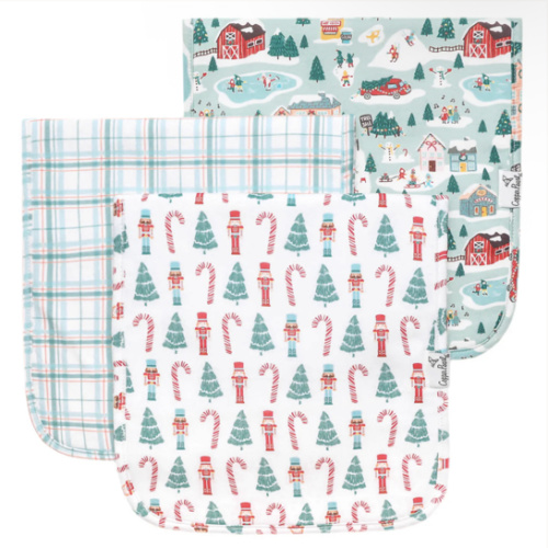 3 Pack Premium Burp Cloths - Nicholas
