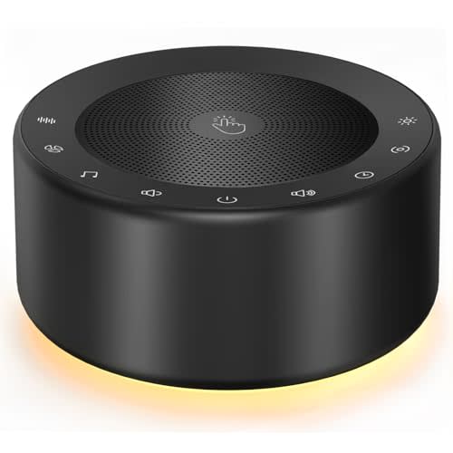 Nursery Lamp with Sound Machine, Mood Lighting, 7 Colors Night Light, 30 Soothing Sounds, White Noises for Baby, Adults. Timer, Plug in, Memory Function, Touch Control